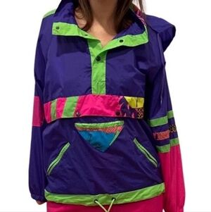 Vintage D.K.P. 90s Colorblock Windbreaker Jacket